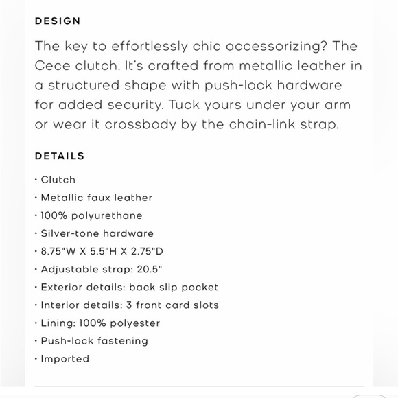 nwt MICHAEL KORS CeCe Metallic Gold Clutch shoulder Bag - Picture 10 of 12